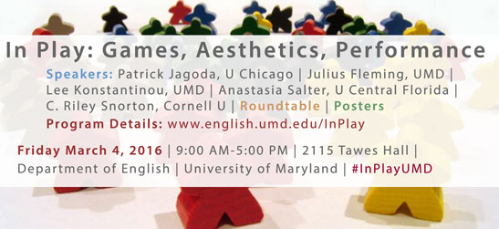 TDPS at "In Play: Games, Aesthetics, Performance"