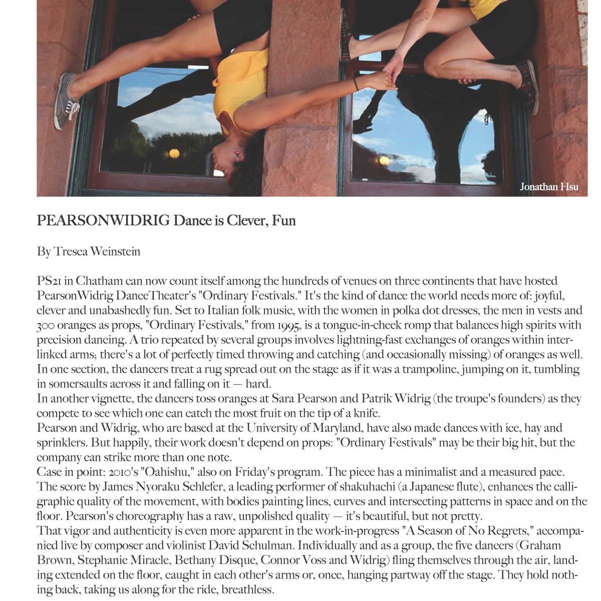 TDPS dance faculty, students and alumni create site performance in Chatham
